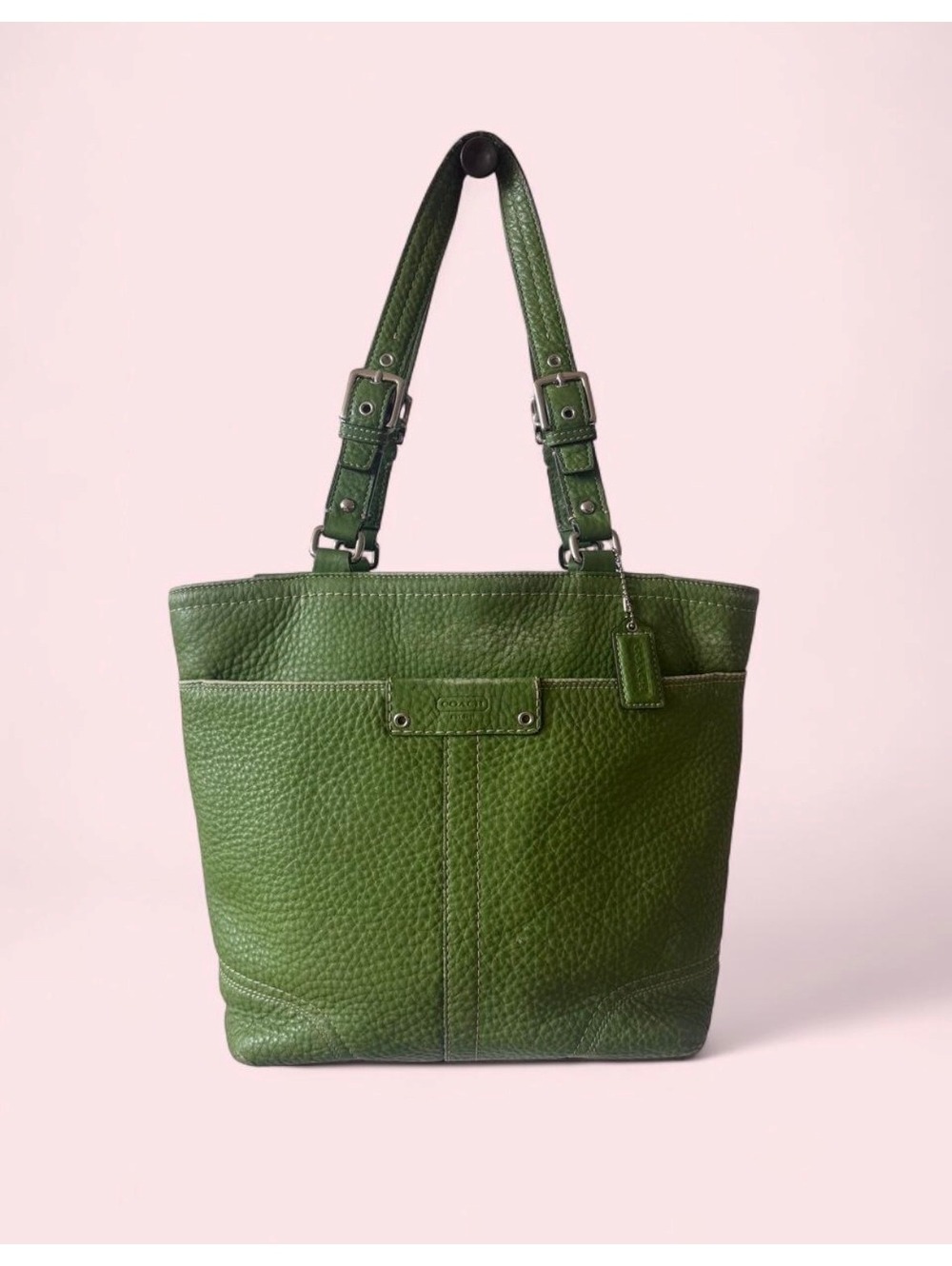 Coach Green Leather Tote F130089